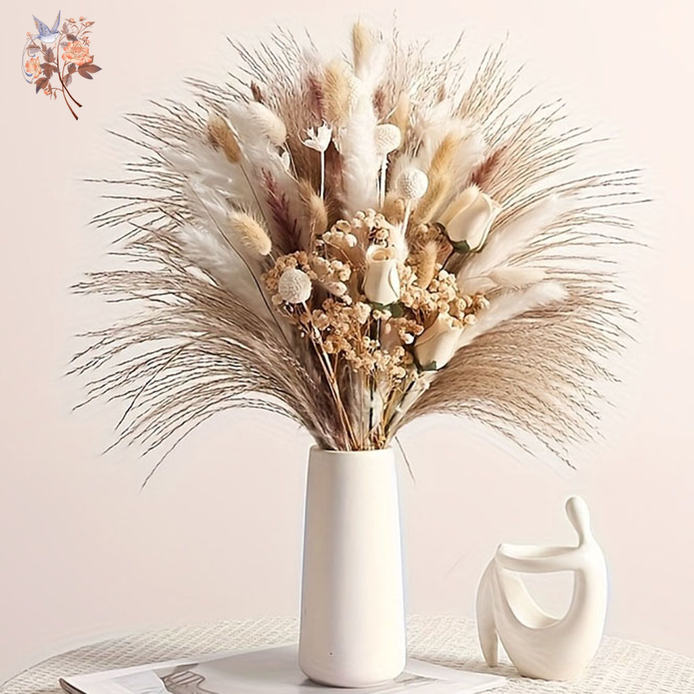 Baby Breath Dried - 80 Peças de Flores Artificiais Secas