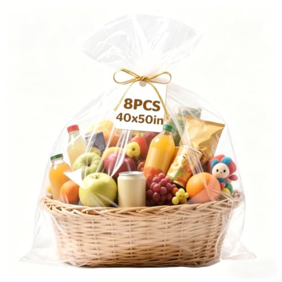 Cellophane Wrap Clear - 8 Sacos Grandes de Celofane, 40
