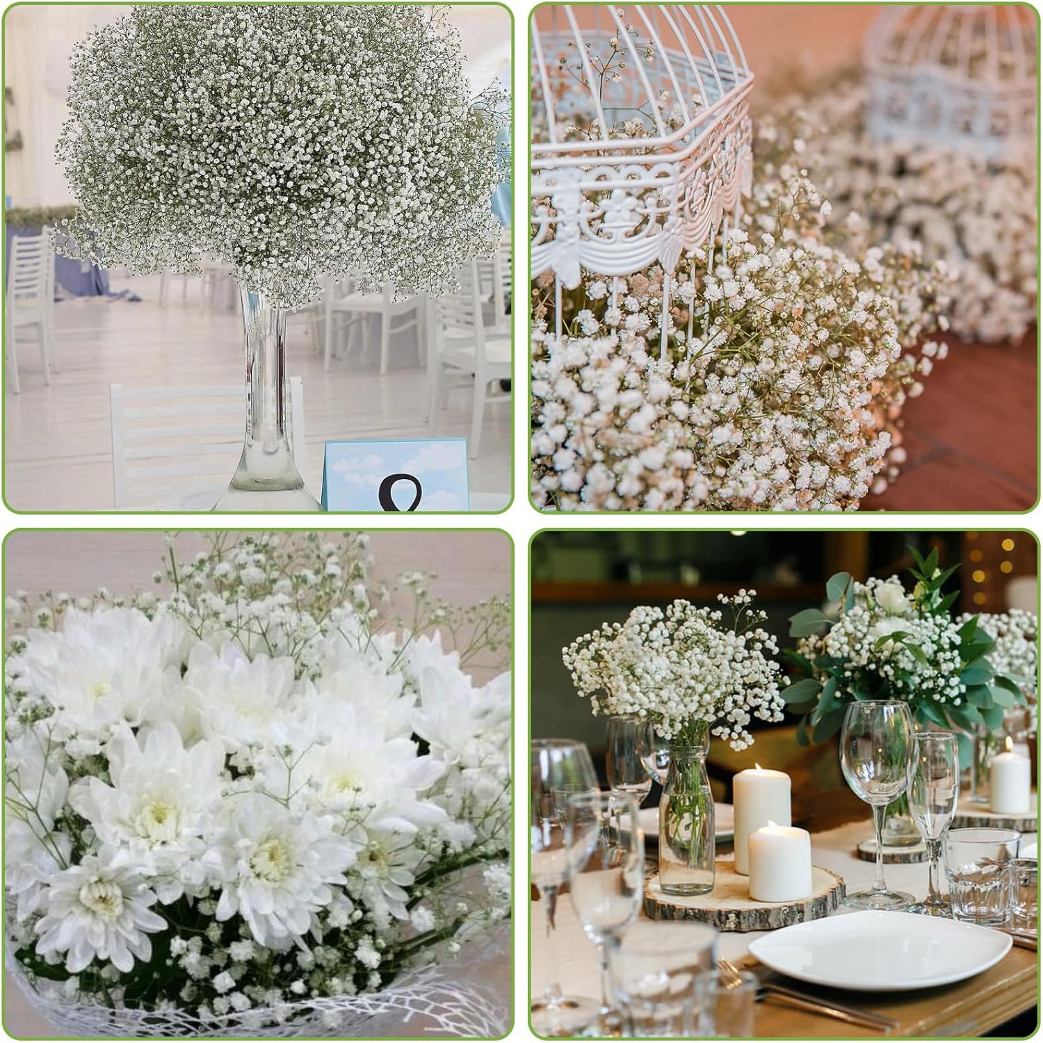 20/50 peças de Flores Artifici - Baby Breath Dried avaliação e preço