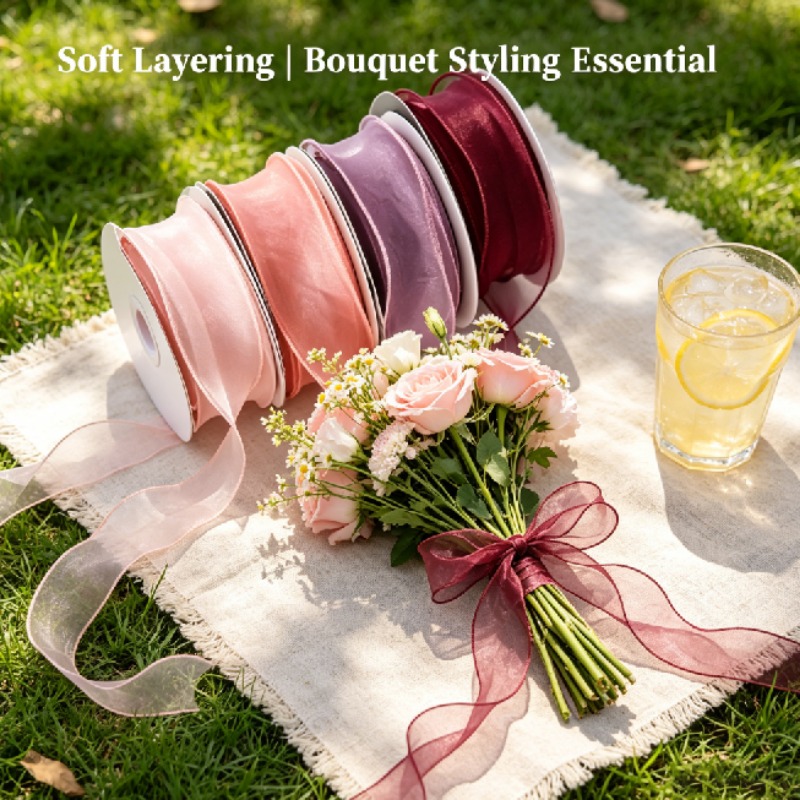 Fita de organza ondulada de 10 - Florist Supply Ribbon avaliação e preço